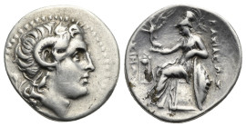 KINGS OF THRACE. Lysimachos, 305-281 BC. Drachm (Silver, 19.95 mm, 4.24 g) struck circa 294-287 BC, Ephesos mint. Diademed head of the deified Alexand...