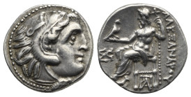 KINGS OF MACEDON. Alexander III 'the Great', 336-323 BC. Drachm (Silver, 17.22 mm, 4.28 g). Kolophon, struck under Antigonos I Monophthalmos, circa 31...