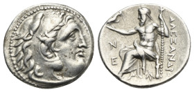 KINGS OF MACEDON. Alexander III 'the Great', 336-323 BC. Drachm (Silver, 17.90 mm, 4.22 g). Magnesia ad Maeandrum, struck under Lysimachos, circa 305-...