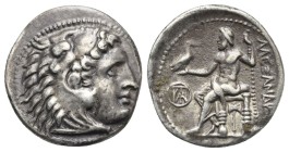 KINGS OF MACEDON. Alexander III 'the Great', 336-323 BC. Drachm (Silver, 19.41 mm, 4.13 g). Miletos, struck under Demetrios I Poliorketes, circa 295/4...