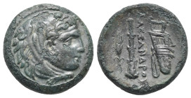 KINGS OF MACEDON. Philip III Arrhidaios, 323-317 BC. Unit (Bronze, 17.95 mm, 5.62 g). Miletos, struck under Asandros, circa 323-319 BC. Issue in the n...