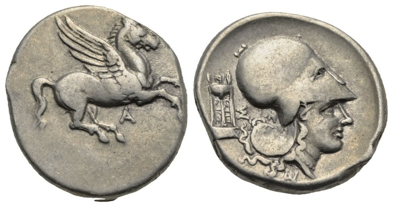AKARNANIA, Anaktorion. Stater (Silver, 22.8 mm, 8.51 g) Circa 345-300 BC. Pegasu...