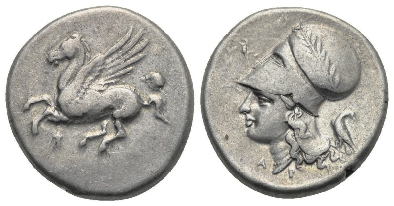 CORINTHIA. Corinth. Circa 345-307 BC. Stater (Silver, 21.00 mm, 8.56 g). Pegasos...