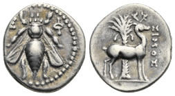 IONIA. Ephesos. Circa 202-133 BC. Drachm (Silver, 18.56 mm, 4.08 g). Simos magistrate. Bee with straight wings; on the sides, E – Φ; all within dotted...