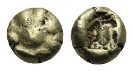 IONIA. Erythrai ? Circa 550-520 BC. 1/24 Stater (Electrum, 4.91 mm, 0.57 g) Flower with eight petals and central dot. Rev. Incuse square punch. Weidau...