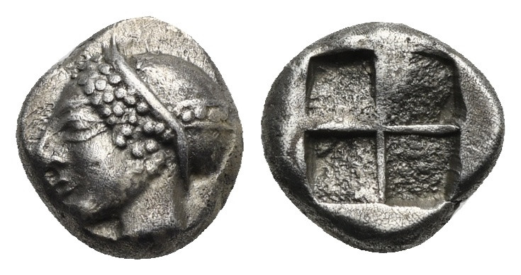 IONIA. Phokaia. Circa 521-478 BC. Diobol (Silver, 9.50 mm, 1.32 g). Head of a ny...