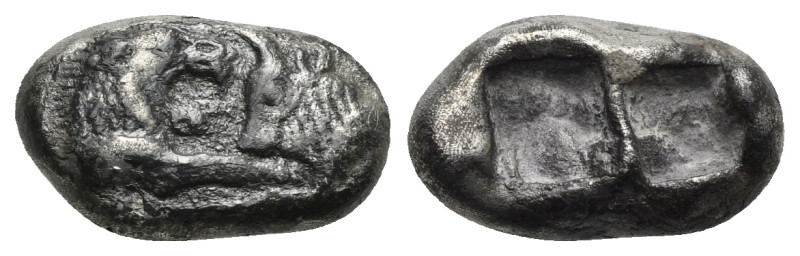 KINGS OF LYDIA. Kroisos, 560-546 BC. Third Stater (Silver, 15.70 mm, 3.52 g) Sar...