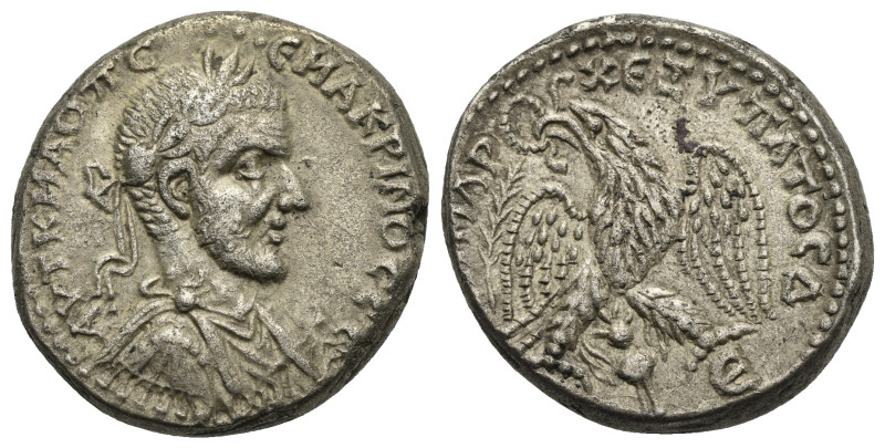 SYRIA, Cyrrhestica. Beroea. Macrinus, 217-218. Tetradrachm (Billon, 26.16 mm, 13...