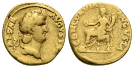 Nero, 54-68. Aureus (Gold, 17.90 mm, 7.00 g) Rome, 64-65. NERO CAESAR AVGVSTVS Laureate head of Nero right unbearded. Rev. CONCORDIA AVGVSTA Concordia...