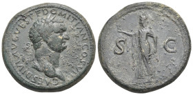 Domitian, as Caesar, 69-81. Sestertius (Bronze, 24.85 mm, 25.78 g), Rome, 80-81. CAES DIVI AVG VESP F DOMITIAN COS VII. Laureate head of Domitian righ...