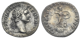 Domitian, 81-96. Denarius (Silver, 19.43 mm, 3.37 g). Rome, 88. IMP CAES DOMIT AVG GERM P M TR P VII Laureate head of Domitian to right. Rev. IMP XIII...