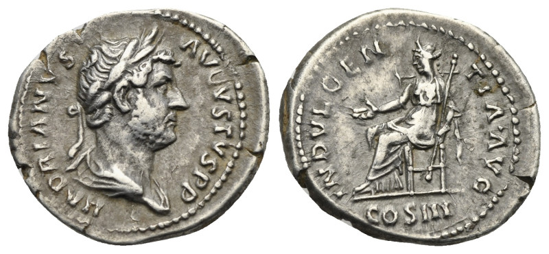 Hadrian, 117-138. Denarius (Silver, 19.76 mm, 3.33 g). Rome, circa 129-130. HADR...