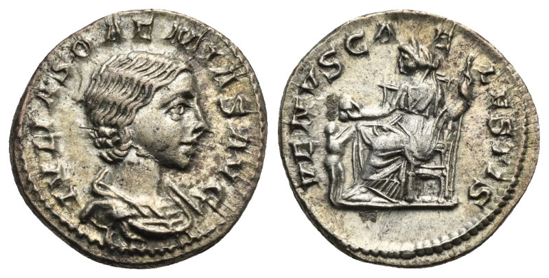 Julia Soaemias, Augusta, (mother of Elagabalus), 218-222. Denarius (Silver, 18.6...