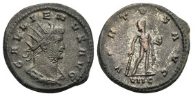 Gallienus, 253-268. Antoninianus (Billon, 20.79 mm, 4.09 g). Antioch, circa 266-267. GALLIENVS AVG Radiate and cuirassed bust of Gallienus to right. R...