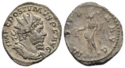 Postumus, 260-269. Antoninianus (Billon, 20.17 mm, 3.49 g). Lugdunum, 263-265. IMP C POSTVMVS P F AVG Radiate, draped and cuirassed bust of Postumus t...