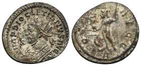 Diocletian, 284-305. Antoninianus (Billon, 23.44 mm, 3.84 g). Lugdunum, 290-291. IMP DIOCLETIANVS AVG Radiate bust of Diocletian to left, wearing impe...