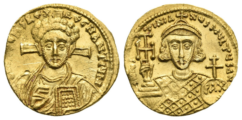 Iustinianus II Rhinotmetus. Second reign, 705-711. Solidus (Gold, 20.10 mm, 4.51...