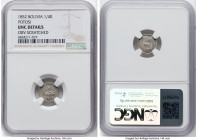 Republic 1/4 Real 1852 UNC Details (Obverse Scratched) NGC, Potosi mint, KM111. HID09801242017 © 2024 Heritage Auctions | All Rights Reserved