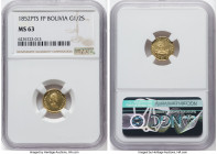 Republic gold 1/2 Scudo 1852 PTS-FP MS63 NGC, Potosi mint, KM113. HID09801242017 © 2024 Heritage Auctions | All Rights Reserved