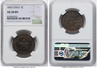 Republic Centavo 1853 AU58 Brown NGC, Santiago mint, KM127. HID09801242017 © 2024 Heritage Auctions | All Rights Reserved