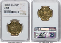 Republic gold 10 Pesos 1870-So AU53 NGC, Santiago mint, KM145. HID09801242017 © 2024 Heritage Auctions | All Rights Reserved