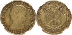 Republic gold 8 Escudos 1833 POPAYAN-UR VF20 NGC, Popayan mint, KM82.2. HID09801242017 © 2024 Heritage Auctions | All Rights Reserved