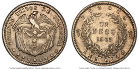 Estados Unidos Peso 1865-BOGOTA AU55 PCGS, Bogota mint, KM139.1. HID09801242017 © 2024 Heritage Auctions | All Rights Reserved