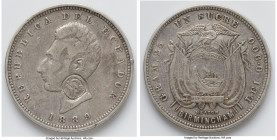 Galapagos Islands silver Fantasy Counterstamped Sucre 1889-HEATON VF, Heaton mint, KM53.1 (for host). HID09801242017 © 2024 Heritage Auctions | All Ri...