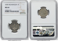Republic Centavo 1878 MS64 NGC, KM1. A flashy and borderline Gem representative. HID09801242017 © 2024 Heritage Auctions | All Rights Reserved
