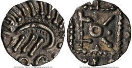 Early Anglo-Saxon. Continental Sceat ND (695-740) AU53 NGC, S-790. 0.82g. A sharply struck example with a gunmetal-gray patina. HID09801242017 © 2024 ...