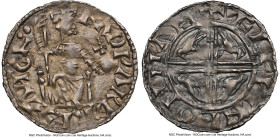 Kings of All England. Edward the Confessor (1042-1066) Penny ND (1056-1059) AU58 NGC, Northampton mint, Aelfwine as moneyer, Sovereign/Eagles type, S-...