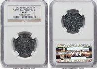 Henry VI (1st Reign, 1422-1461) Groat (4 Pence) ND (1430-1431) XF40 NGC, Calais mint, S-1859. Rosette-mascle issue. A darkened gray patina accentuates...