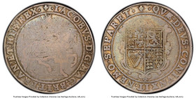 James I (1603-1625) Crown (1604-19) VG10 PCGS, Tower mint, Lis mm, S-2652. Second coinage. A well-circulated selection of this rarely witnessed denomi...