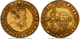 James I (1603-1625) gold Double Crown ND (1606-1607) XF Details (Repaired) NGC, Tower mint, Escallop mm, Fourth bust, KM39, S-2622, N-2087. 28mm. 4.64...