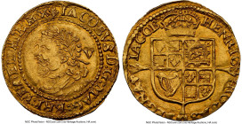 James I (1603-1625) gold 1/4 Laurel ND (1624) MS62 NGC, London mint, Trefoil mm, Third coinage, fouth bust. KM69, S-2642A, N-2119. 20mm. 2.34gm. A sli...