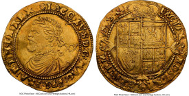 James I (1603-1625) gold Laurel ND (1621-1623) XF45 NGC, Tower mint, Thistle mm, Third Coinage, third bust. KM74, S-2638A, N-2113. 9.06gm. Highly plea...