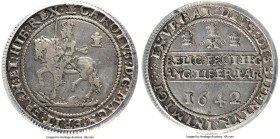 Charles I Oxford 1/2 Pound 1642 VF25 PCGS, Oxford mint, KM235.7, S-2945. Plume mintmark. An appreciable straight-graded representative of this Civil W...