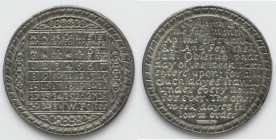 Charles II white metal "William Foster" Calendar Medal ND (c. 1684) AU, Strothotte-Unl, Sweeny (pg. 9). 32mm. By William Foster (W. Foster) (Birmingha...