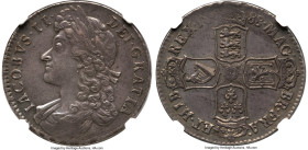 James II 1/2 Crown 1688 AU55 NGC, KM462, S-3409. QVARTO edge. The nicest example for this brief second-bust type we have offered. Hosting glimpses of ...