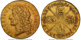 James II gold Guinea 1685 XF Details (Cleaned) NGC, KM459.1, S-3400. A respectable example for this type, from the first year of the short-lived reign...