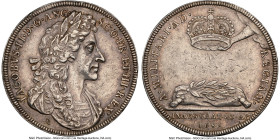 James II silver "Coronation" Medal 1685 AU55 NGC, Eimer-273, MI-605/5. 34mm. By J. Roettier. A relatively rare medal and the official issue, featuring...