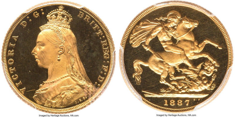 Victoria gold Proof "Jubilee Head" Sovereign 1887 PR64+ Deep Cameo PCGS, KM767, ...