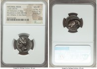 LUCANIA. Velia. Ca. 340-280 BC. AR didrachm or nomos (21mm, 7.68 gm, 6h). NGC Choice XF 4/5 - 4/5, Fine Style. Cleudorus, ca. 334-300 BC. Head of Athe...