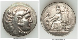 MACEDONIAN KINGDOM. Alexander III the Great (336-323 BC). AR tetradrachm (34mm, 16.51 gm, 12h). VF, scratches. Mytilene, ca. 188-170 BC. Head of Herac...