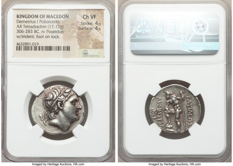 MACEDONIAN KINGDOM. Demetrius I Poliorcetes (306-283 BC). AR tetradrachm (28mm, ...