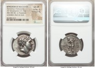 MACEDONIAN KINGDOM. Demetrius I Poliorcetes (306-283 BC). AR tetradrachm (28mm, 17.13 gm, 11h). NGC Choice VF 4/5 - 4/5. Euboea, Chalcis, ca. 290-287 ...