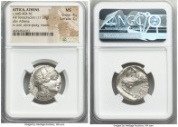 ATTICA. Athens. Ca. 440-404 BC. AR tetradrachm (23mm, 17.19 gm, 10h). NGC MS 4/5 - 3/5. Mid-mass coinage issue. Head of Athena right, wearing crested ...