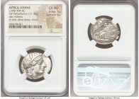 ATTICA. Athens. Ca. 440-404 BC. AR tetradrachm (26mm, 17.18 gm, 7h). NGC Choice AU 5/5 - 4/5. Mid-mass coinage issue. Head of Athena right, wearing cr...