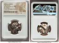 ATTICA. Athens. Ca. 440-404 BC. AR tetradrachm (25mm, 17.14 gm, 9h). NGC AU 5/5 - 5/5. Mid-mass coinage issue. Head of Athena right, wearing crested A...