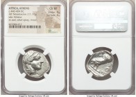 ATTICA. Athens. Ca. 440-404 BC. AR tetradrachm (24mm, 17.17 gm, 2h). NGC Choice XF 4/5 - 4/5. Mid-mass coinage issue. Head of Athena right, wearing cr...